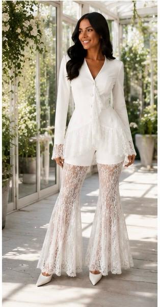 Thia Ivory Luxe Lace Set Two-Piece Set