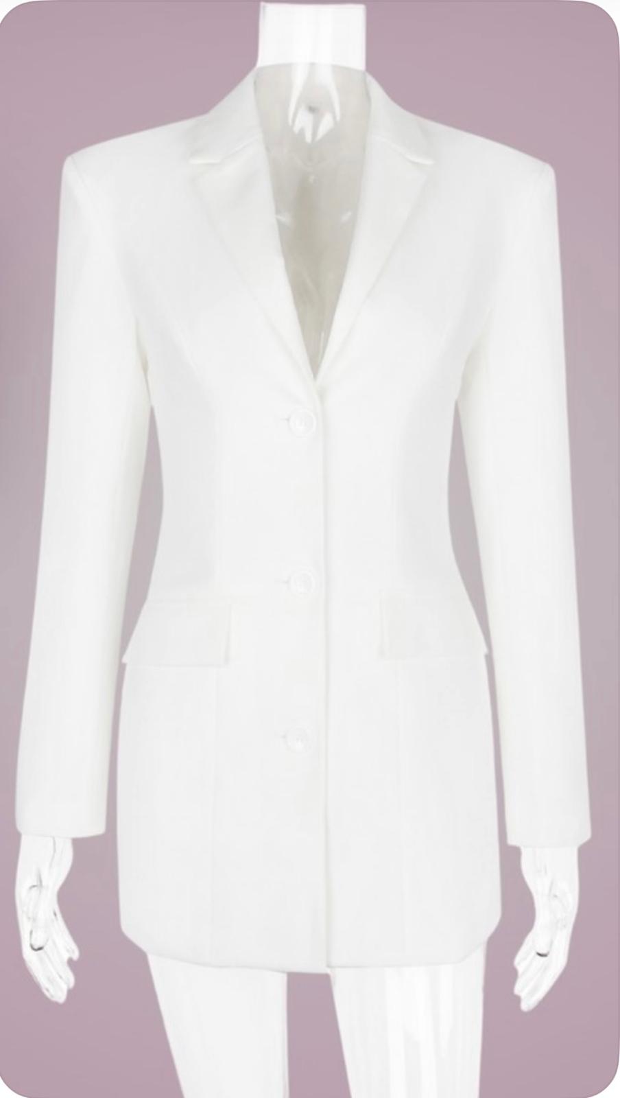 Ivory Power Muse Blazer Mini Dress