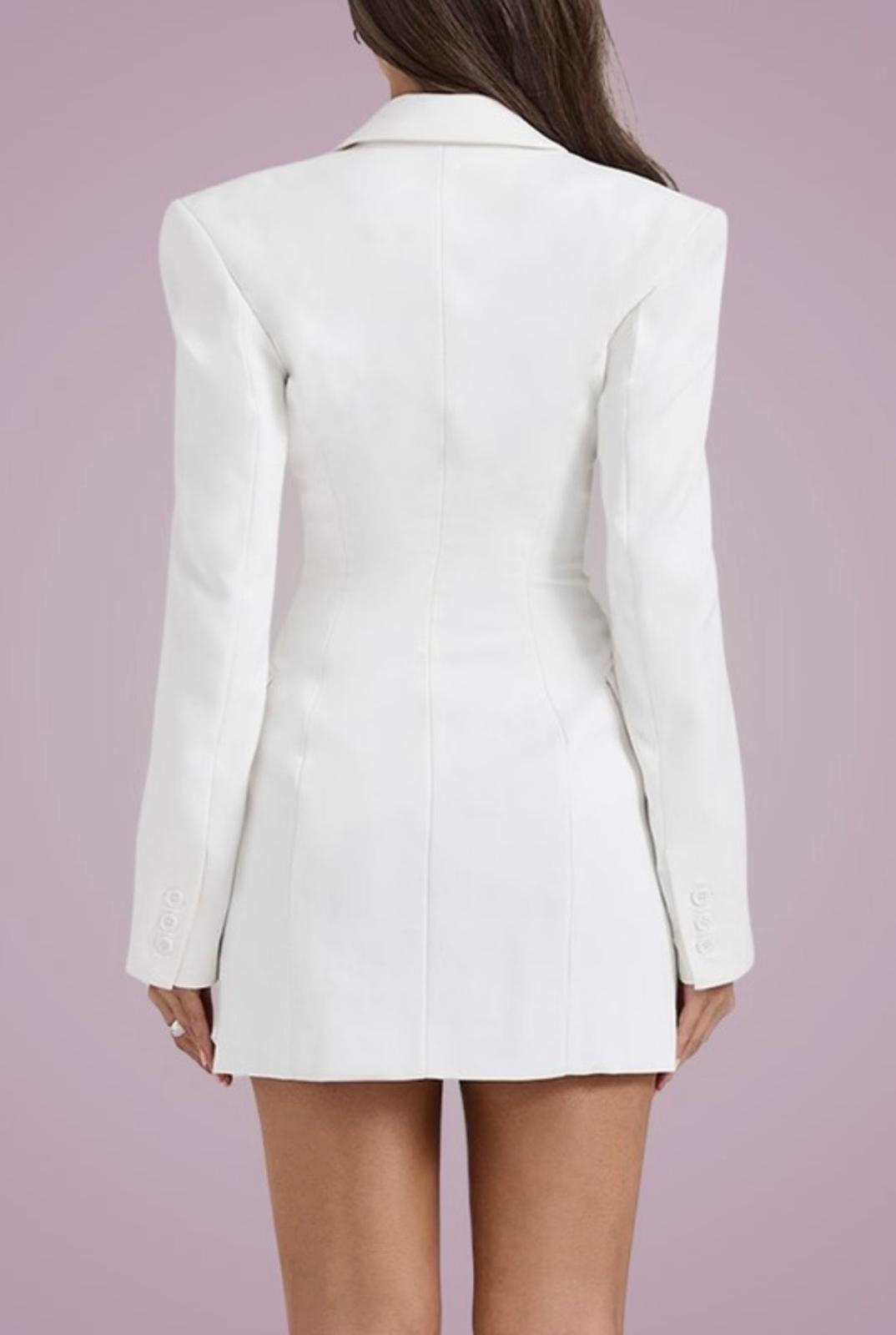 Ivory Power Muse Blazer Mini Dress
