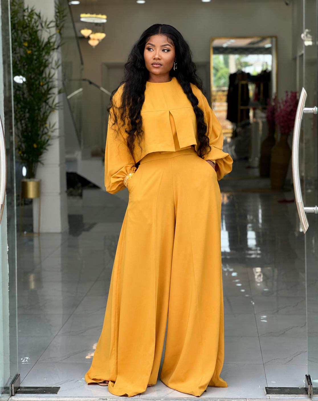 Golden Grace Palasso Set