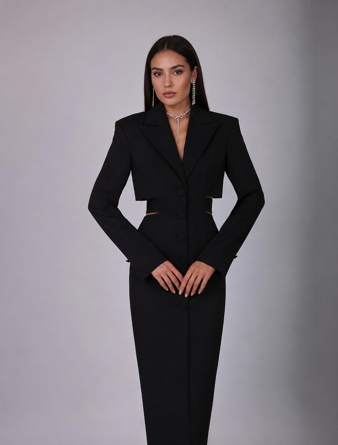 Elegante Ankle-Length Suit Dress