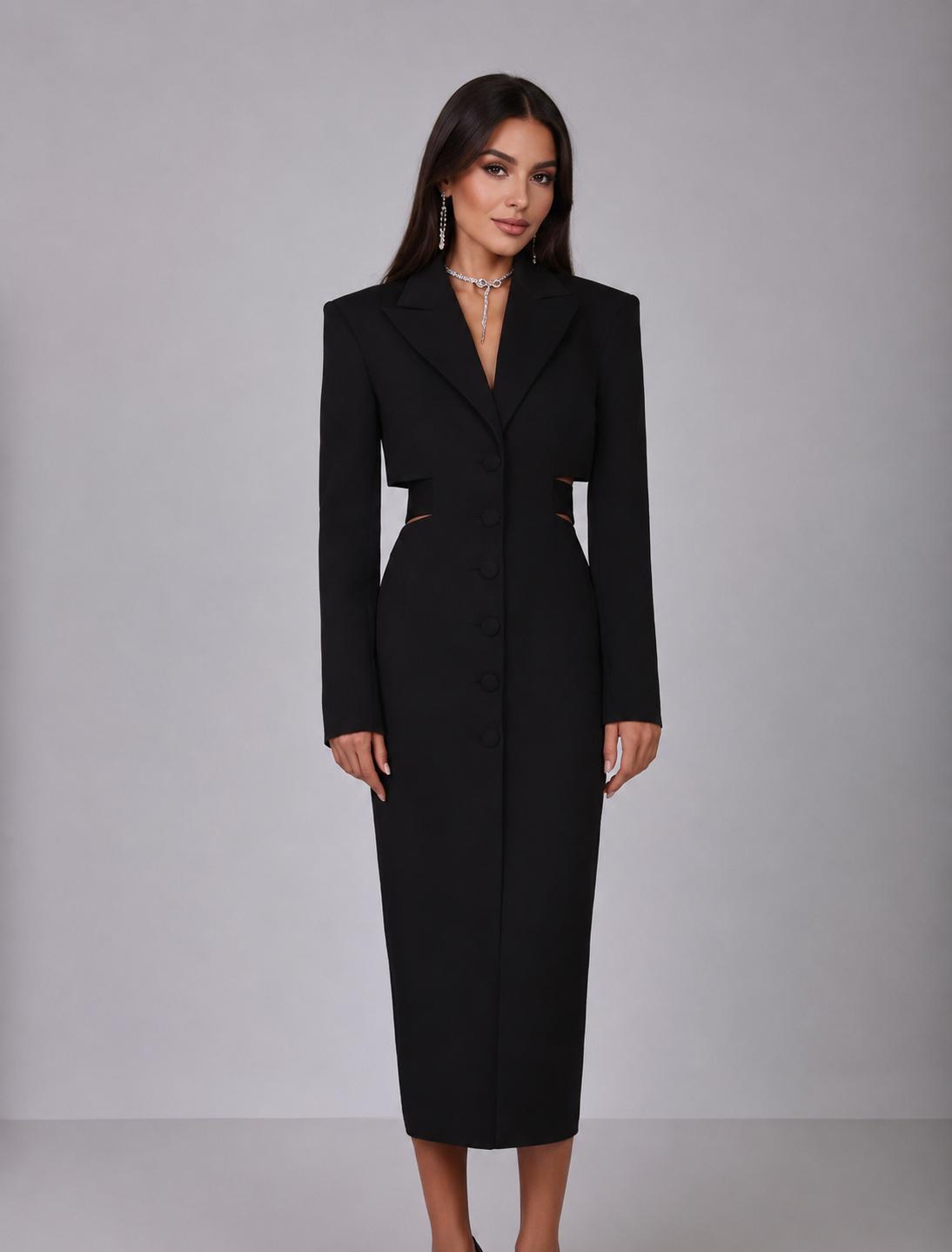 Elegante Ankle-Length Suit Dress